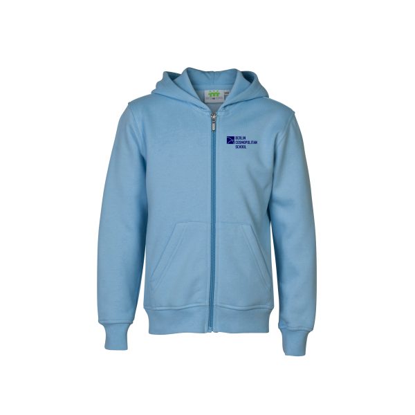 Hoodie mit Reißverschluss hellblau
