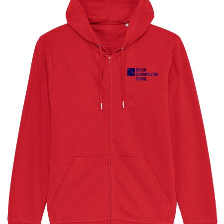 Hoodie mit Reißverschluss rot