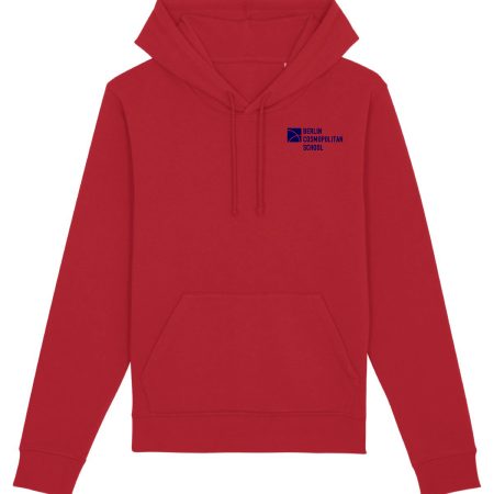 Hoodie ohne Reißverschluss rot