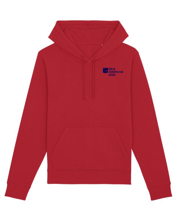 Hoodie ohne Reißverschluss rot