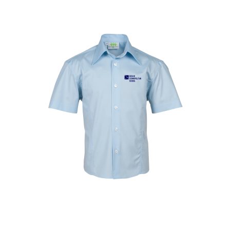 Bluse kurzarm Mädchen hellblau