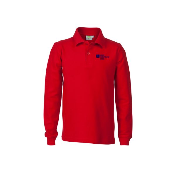 Polo Shirt langarm Jungen rot