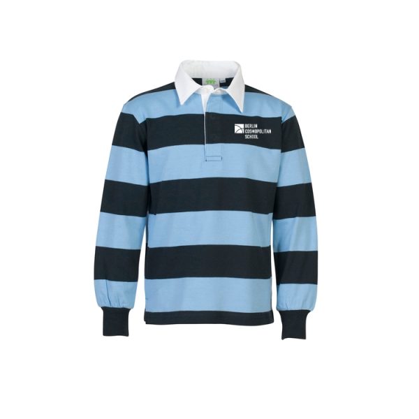 Rugbyshirt hellblau/ dunkelblau
