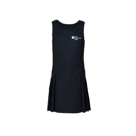 Trägerkleid mit Falten dunkelblau